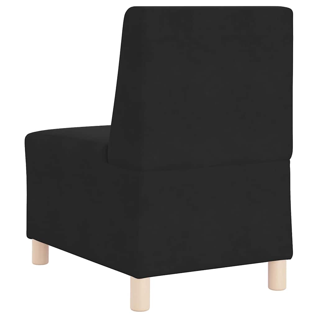 vidaXL Divano Sedia senza Braccioli Nero 55 cm Velluto