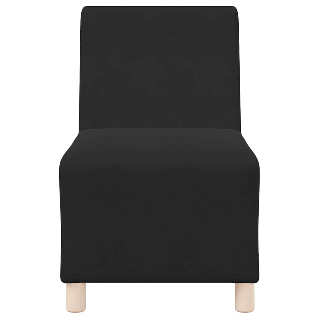 vidaXL Divano Sedia senza Braccioli Nero 55 cm Velluto