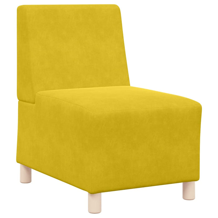 vidaXL Divano componibile senza braccioli giallo 55 cm in velluto