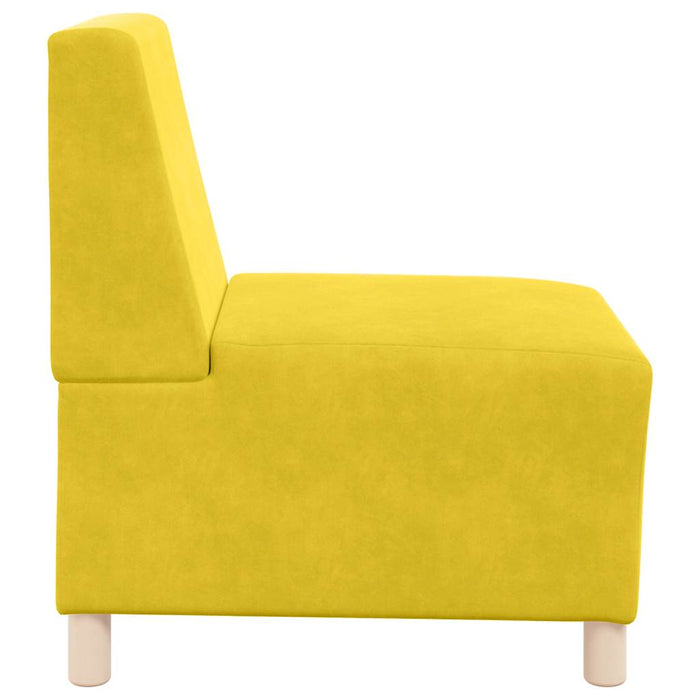 vidaXL Divano componibile senza braccioli giallo 55 cm in velluto