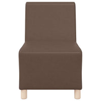 Divano componibile senza braccioli marrone 55 cm in similpelle 4108489