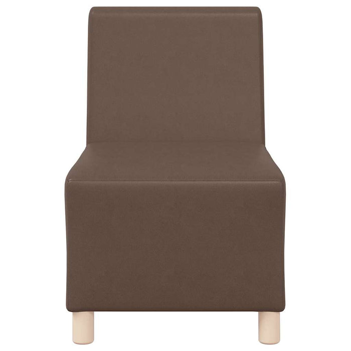 Divano componibile senza braccioli marrone 55 cm in similpelle 4108489