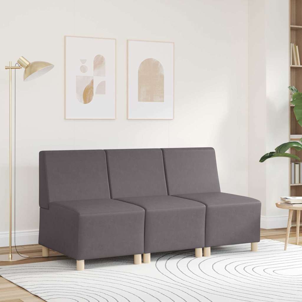 vidaXL Divano Sedia senza Braccioli Grigia 55 cm in Similpelle