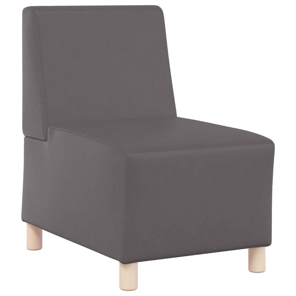 vidaXL Divano Sedia senza Braccioli Grigia 55 cm in Similpelle