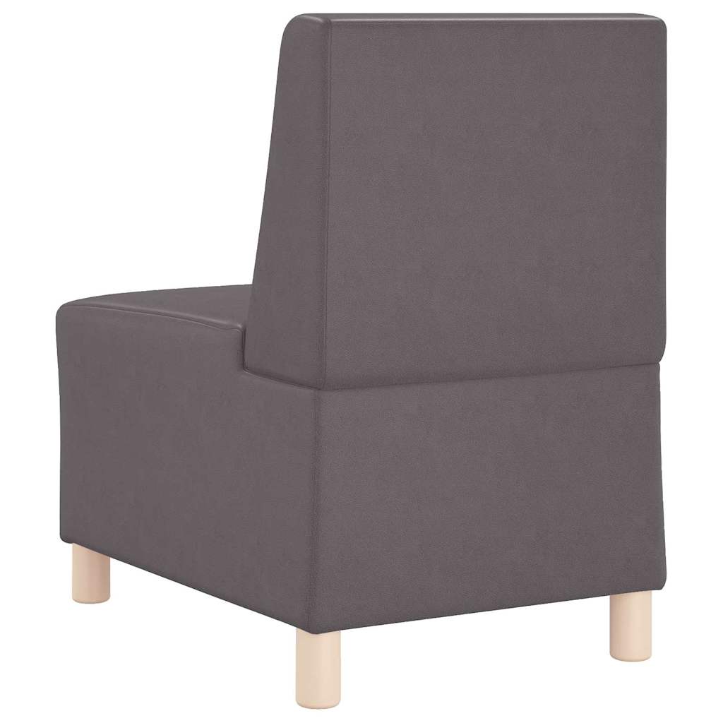 vidaXL Divano Sedia senza Braccioli Grigia 55 cm in Similpelle