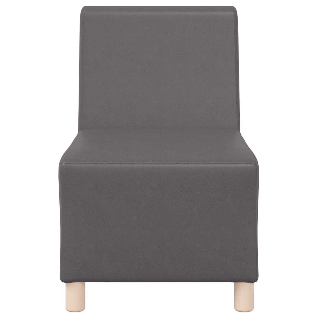 vidaXL Divano Sedia senza Braccioli Grigia 55 cm in Similpelle