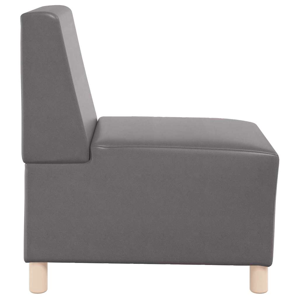 vidaXL Divano Sedia senza Braccioli Grigia 55 cm in Similpelle