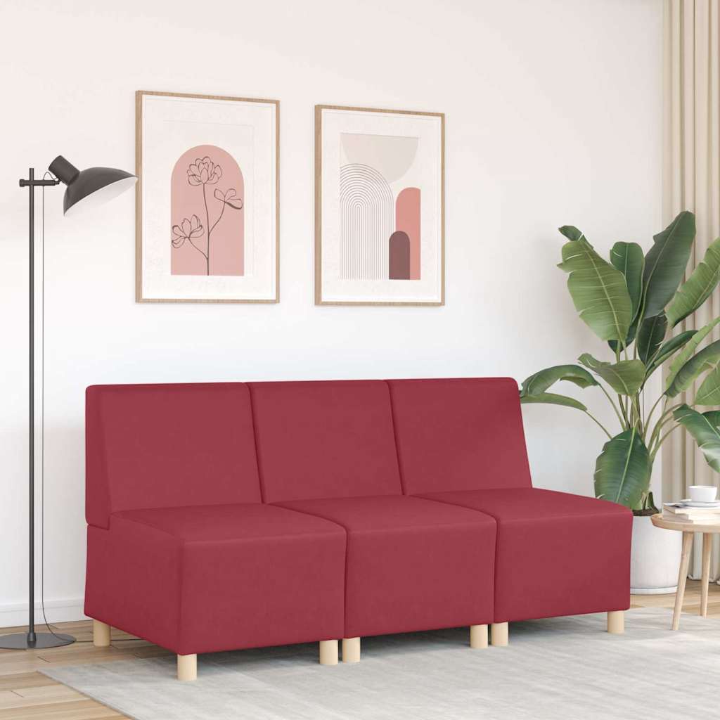vidaXL Divano Sedia senza Braccioli Rosso Vino 55 cm in Similpelle