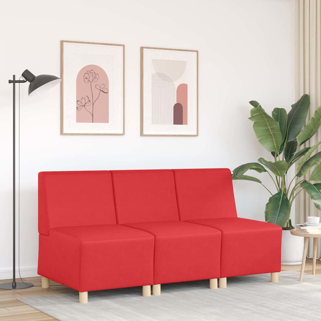 vidaXL Divano Sedia senza Braccioli Rosso 55 cm in Similpelle