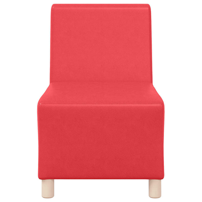 vidaXL Divano Sedia senza Braccioli Rosso 55 cm in Similpelle