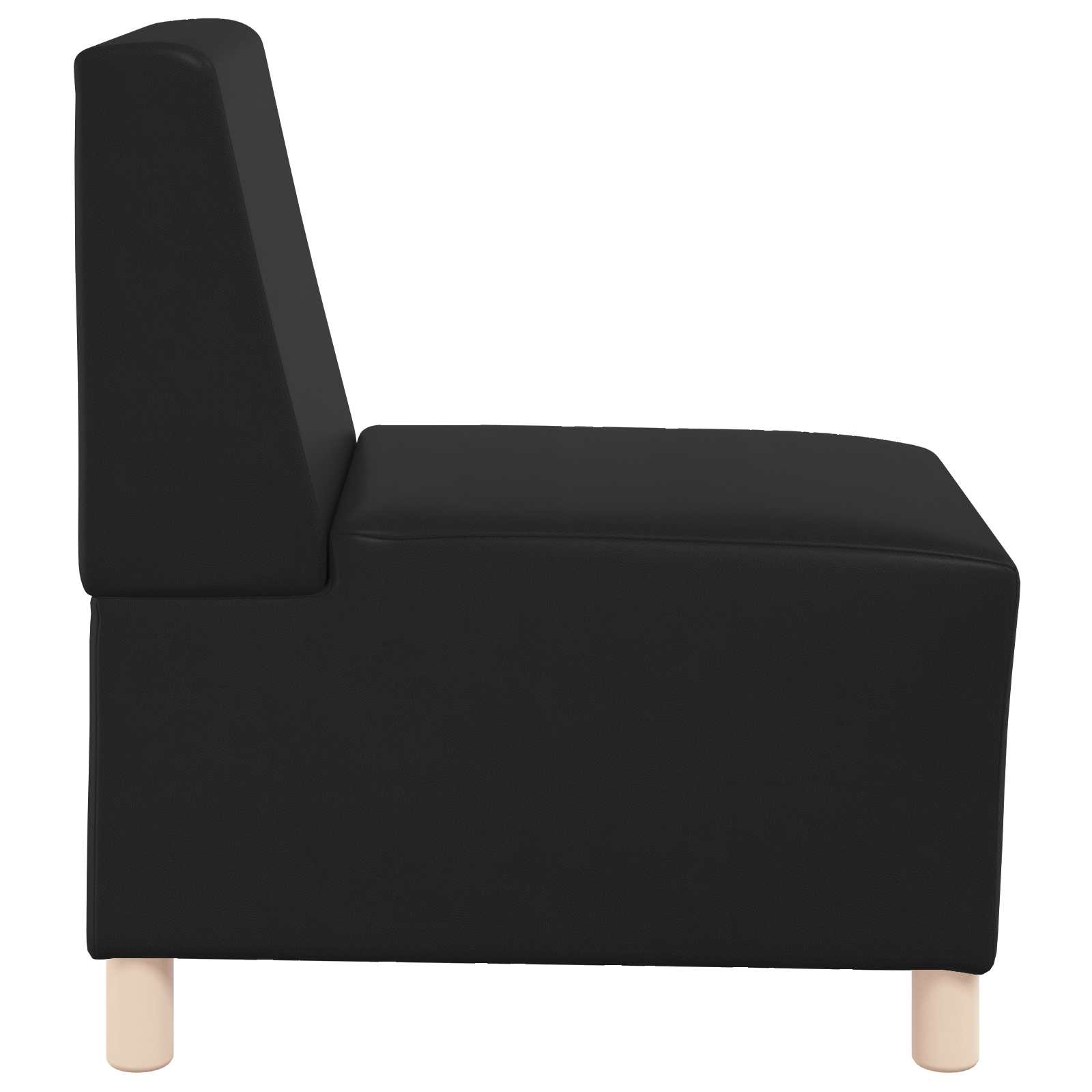 Divano Modulare Senza Braccioli-Sofa Modulare-Divanetto  Nero 55 x 74 x 82 cm 934009