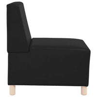 Divano Modulare Senza Braccioli-Sofa Modulare-Divanetto  Nero 55 x 74 x 82 cm 934009