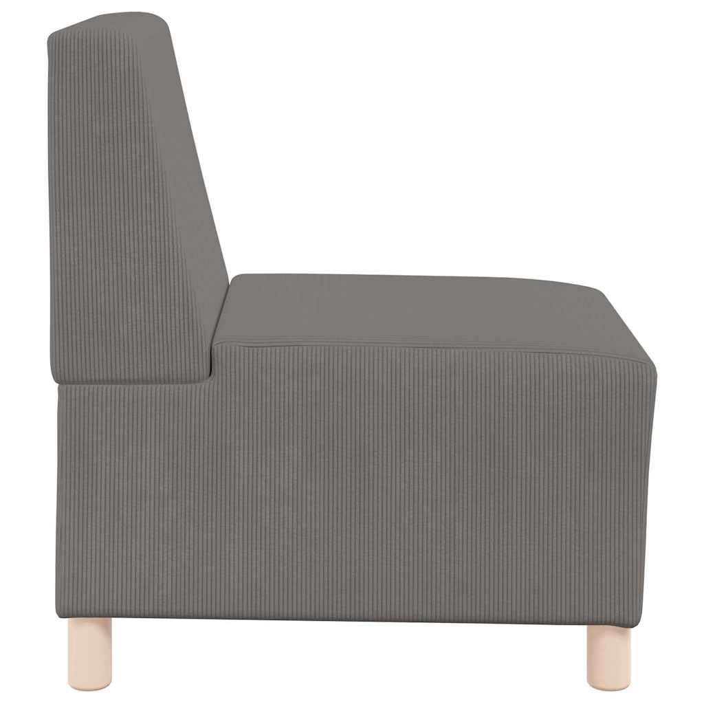 Divano Modulare Senza Braccioli-Sofa Modulare-Divanetto  Grigio chiaro