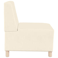 vidaXL Divano Sedia senza Braccioli Crema 55 cm Tessuto di Velluto a Coste