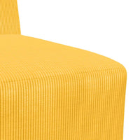 vidaXL Divano Sedia senza Braccioli Giallo Chiaro 55 cm in Tessuto di Velluto a Coste
