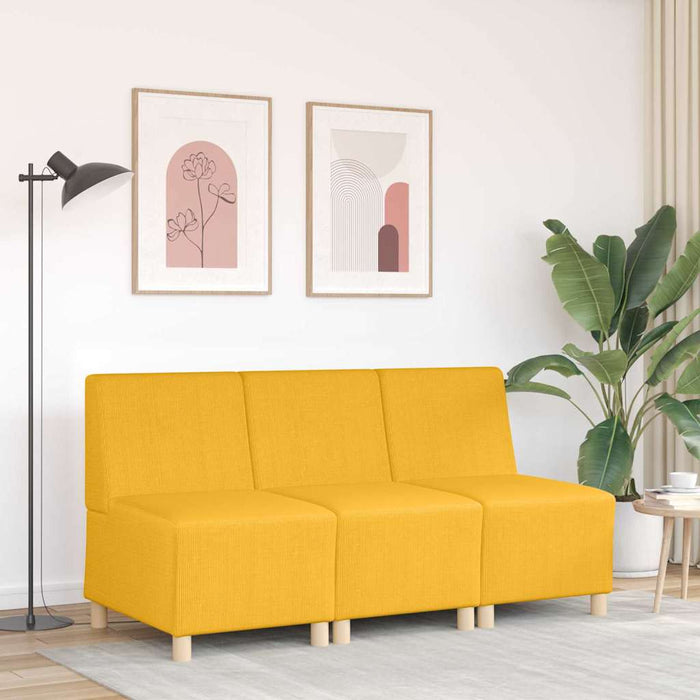 vidaXL Divano Sedia senza Braccioli Giallo Chiaro 55 cm in Tessuto di Velluto a Coste