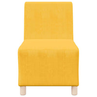 vidaXL Divano Sedia senza Braccioli Giallo Chiaro 55 cm in Tessuto di Velluto a Coste