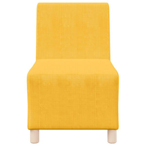 vidaXL Divano Sedia senza Braccioli Giallo Chiaro 55 cm in Tessuto di Velluto a Coste