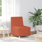 vidaXL Divano Sedia senza Braccioli Rosso Arancione 55 cm Tessuto di Velluto a Coste