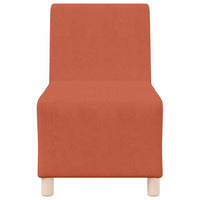 vidaXL Divano Sedia senza Braccioli Rosso Arancione 55 cm Tessuto di Velluto a Coste