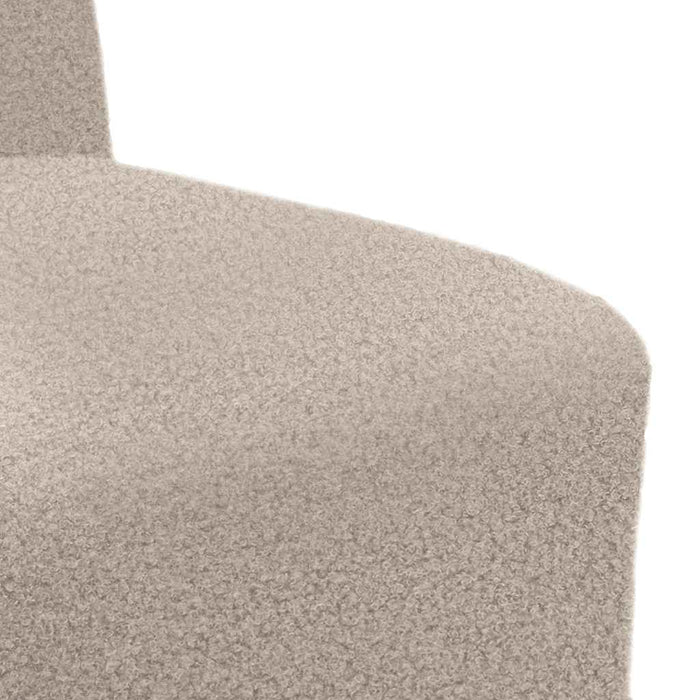 vidaXL Divano componibile senza braccioli grigio chiaro 55 cm tessuto effetto lana riccio