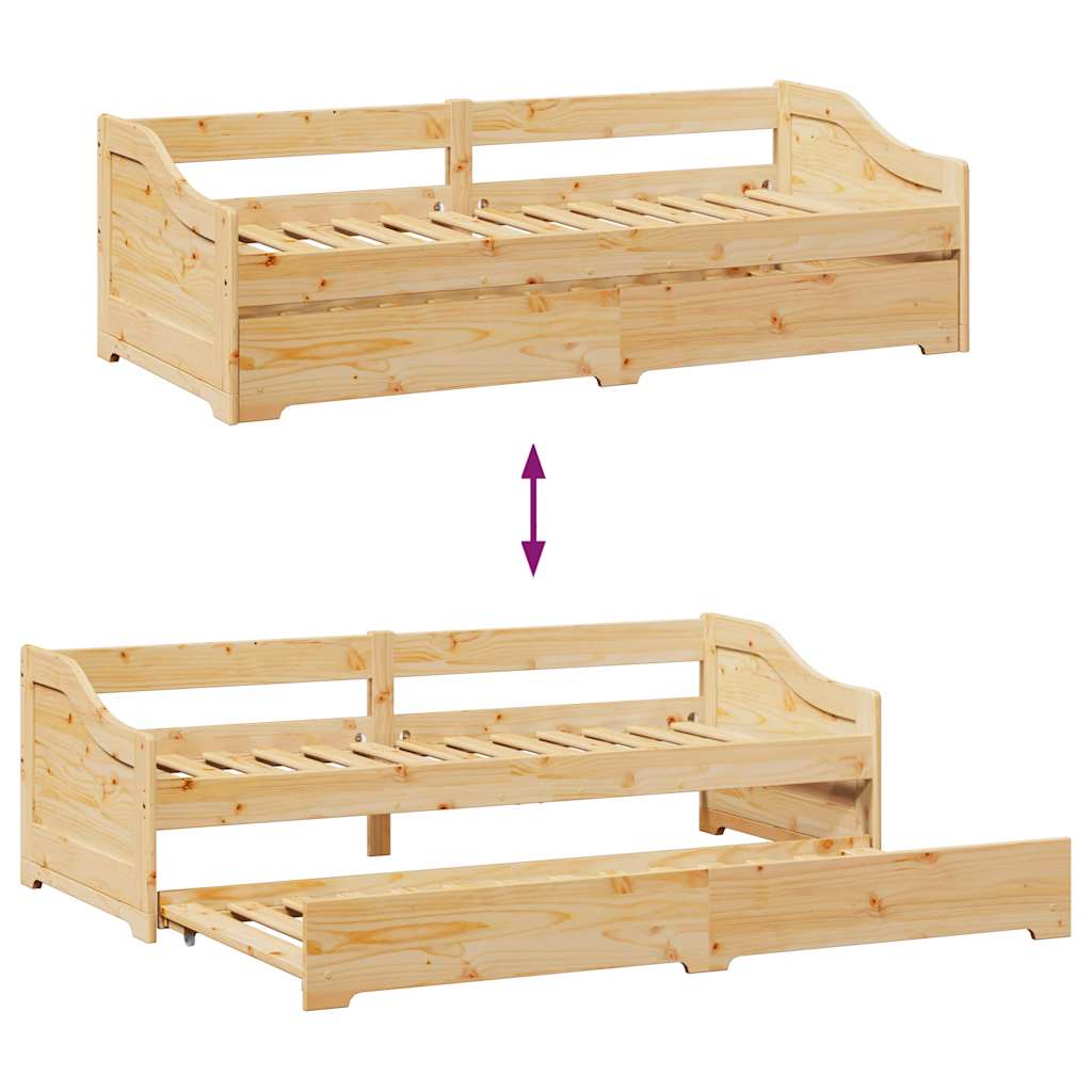 vidaXL Lettino con Rotelle senza Materasso IRUN 90x200 cm