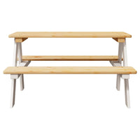 Tavolo per Bambini con Panche IRUN 90x79,5x50 cm Legno Massello 42000164