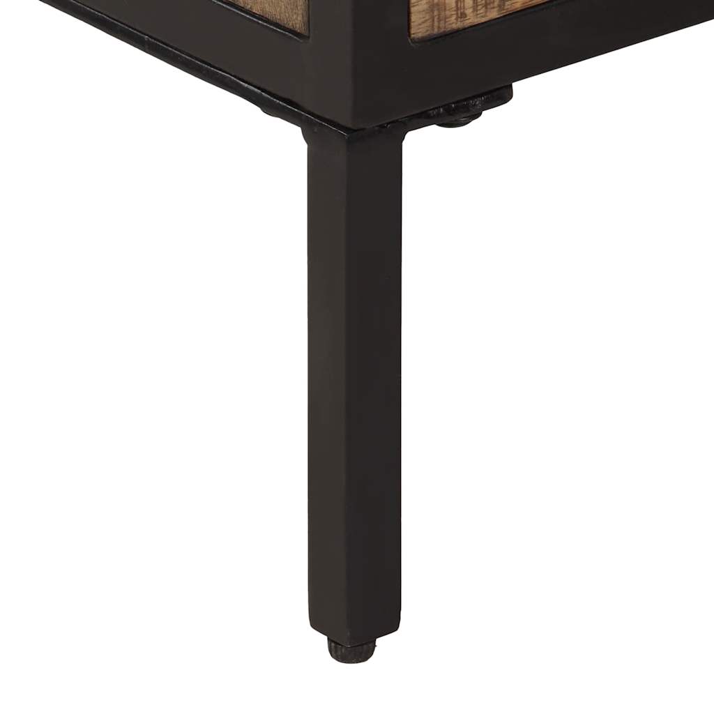 vidaXL Credenze 2 pz 70x35x70 cm in Legno Massello di Mango Grezzo