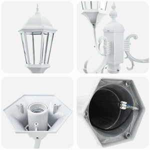 Luce da Giardino Bianco 235 cm Alluminio 42000334