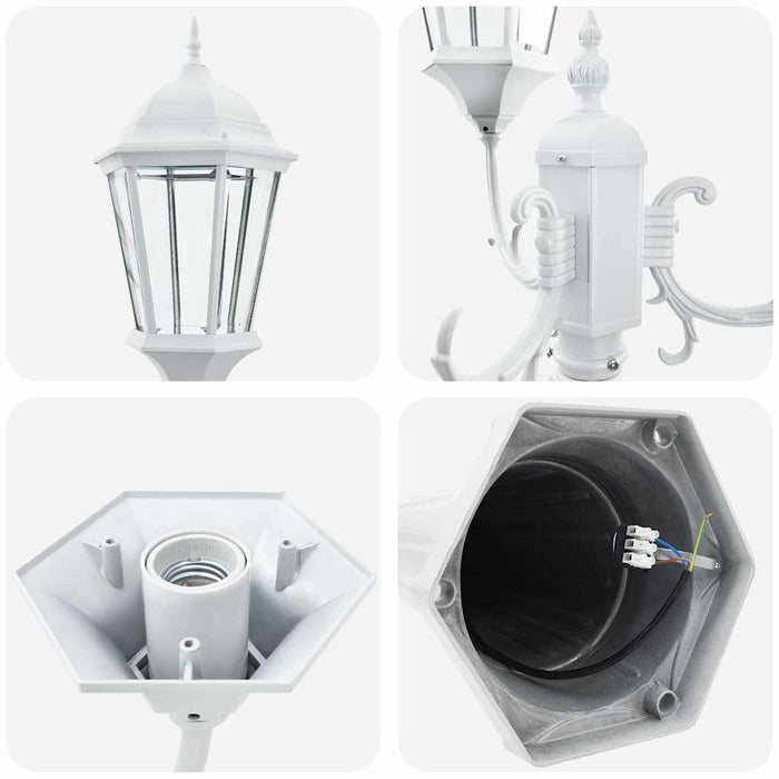 Luce da Giardino Bianco 235 cm Alluminio 42000334