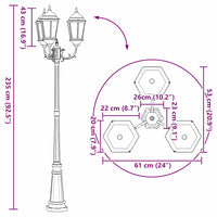 Luce da Giardino Bronzo 235 cm Alluminio 42000335