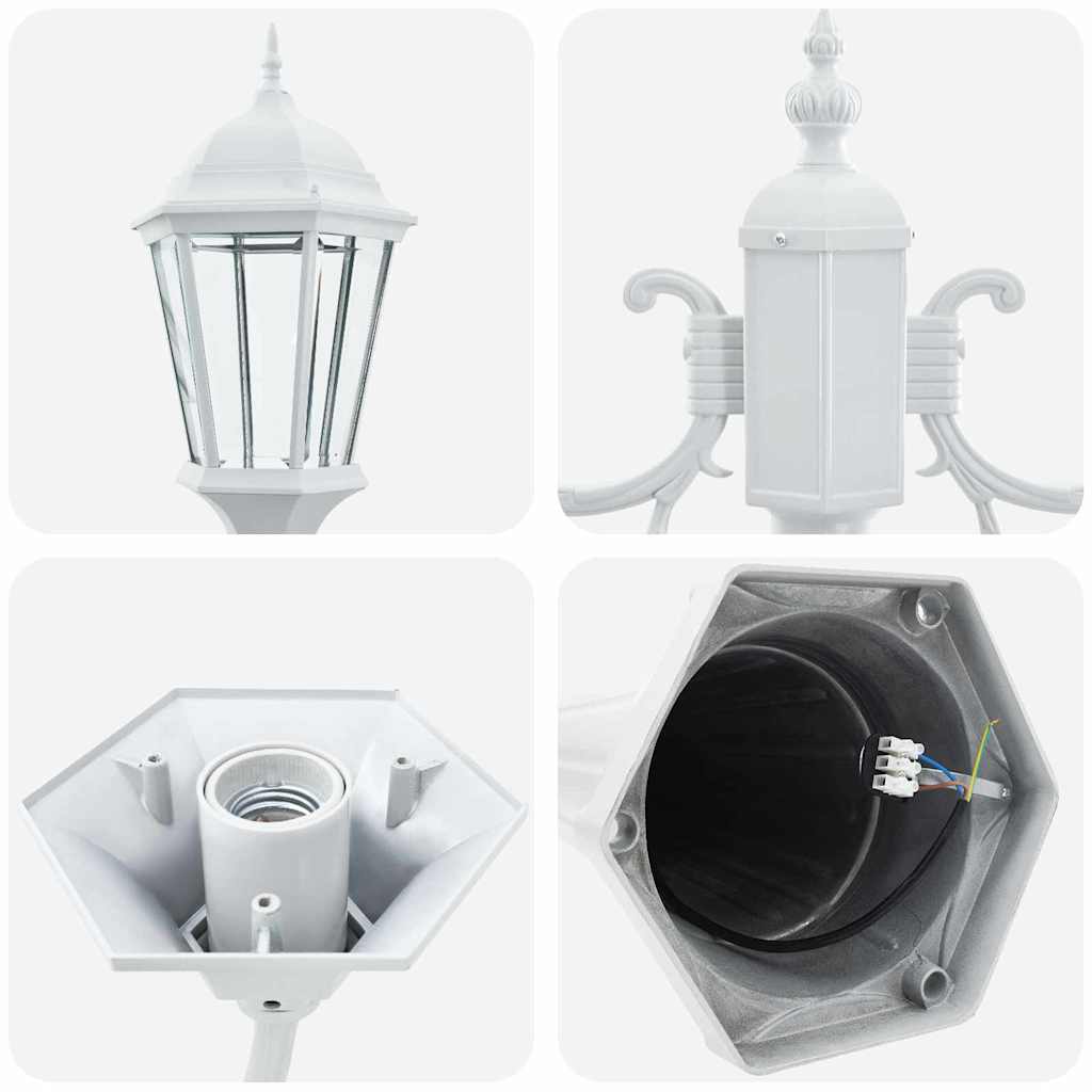 Luce da Giardino Bianco 235 cm Alluminio 42000337