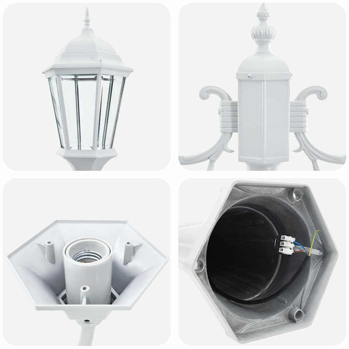 Luce da Giardino Bianco 235 cm Alluminio 42000337