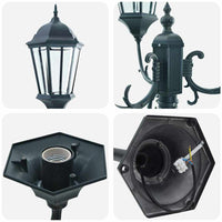 Posto Luce da Giardino Verde scuro Alluminio e Vetro 42000339