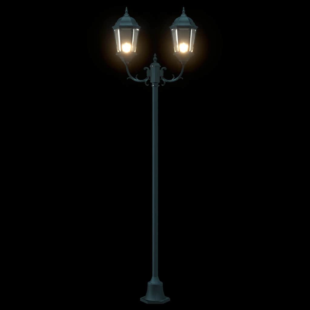 Posto Luce da Giardino Verde Scuro Alluminio e Vetro 42000342