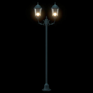 Posto Luce da Giardino Verde Scuro Alluminio e Vetro 42000342