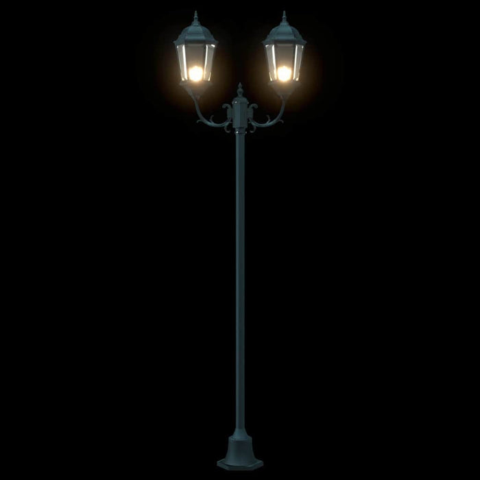 Posto Luce da Giardino Verde Scuro Alluminio e Vetro 42000342