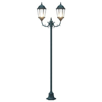 Posto Luce da Giardino Verde Scuro Alluminio e Vetro 42000342