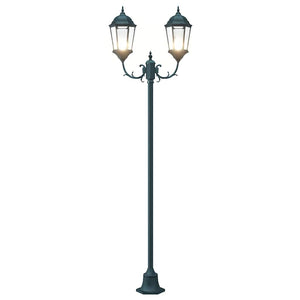 Posto Luce da Giardino Verde Scuro Alluminio e Vetro 42000342