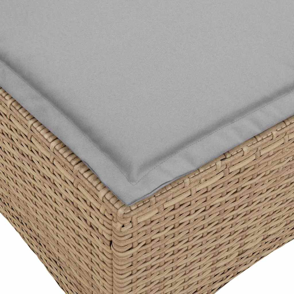 vidaXL Set Divano da Giardino 3 pz con Cuscini a L Beige in Polyrattan