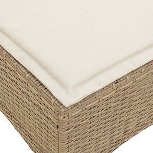 vidaXL Set Divano da Giardino 3 pz con Cuscini a L Beige in Polyrattan