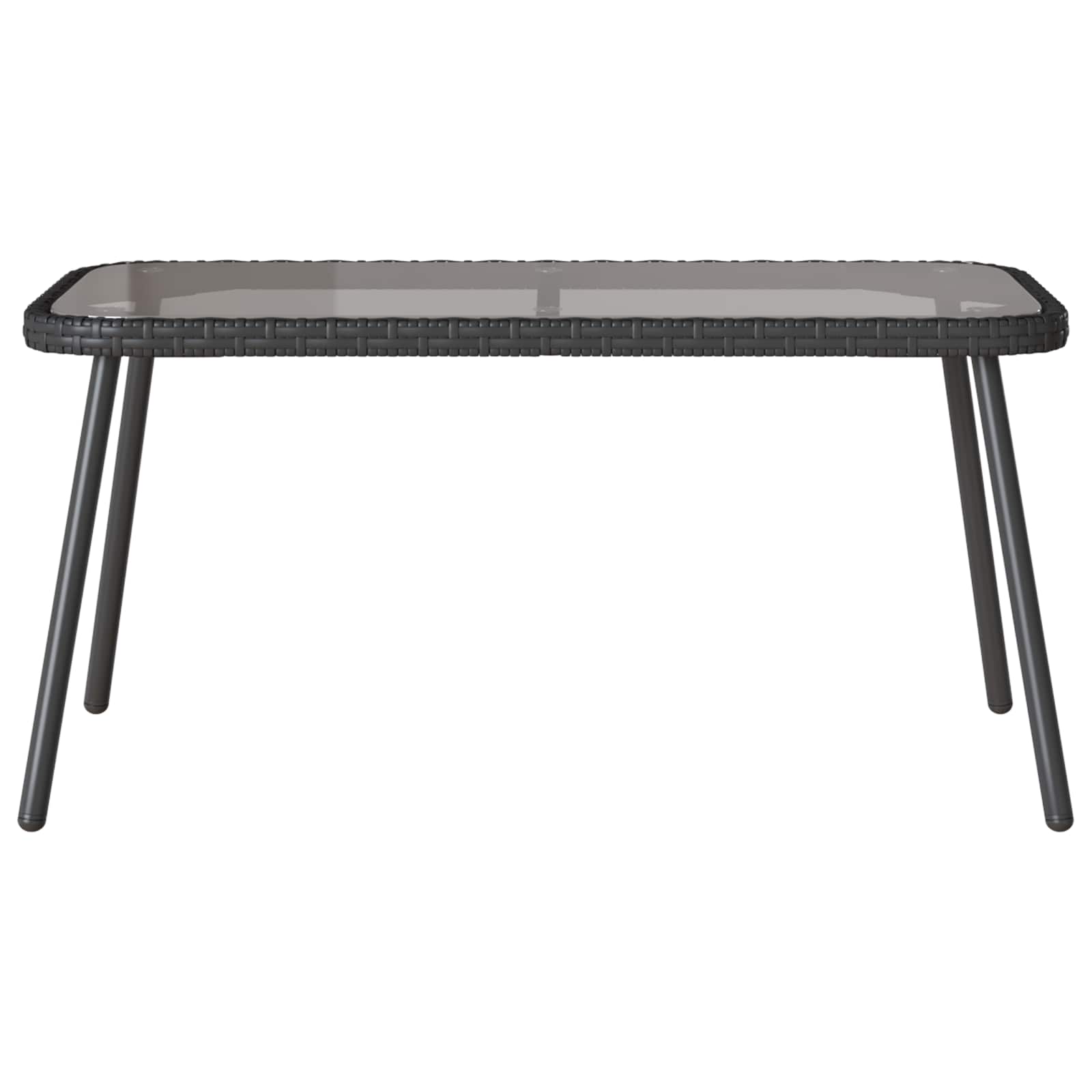 Set Divano da Giardino con cuscino 2 pz-Sofa da Giardino-Divanetto da esterno Nero polyrattan