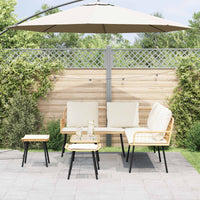 Set Divano da Giardino 4 pcs Naturale polyrattan 3328651