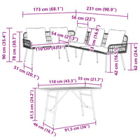 Set Divano da Giardino 2 pz-Sofa da Giardino-Divanetto da esterno Beige polyrattan