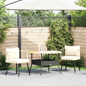 Sedie da Giardino 2pz con Cuscini Naturale in Polyrattan 3328657