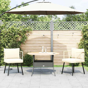 Sedie da Giardino 2pz con Cuscini Naturale in Polyrattan 3328657