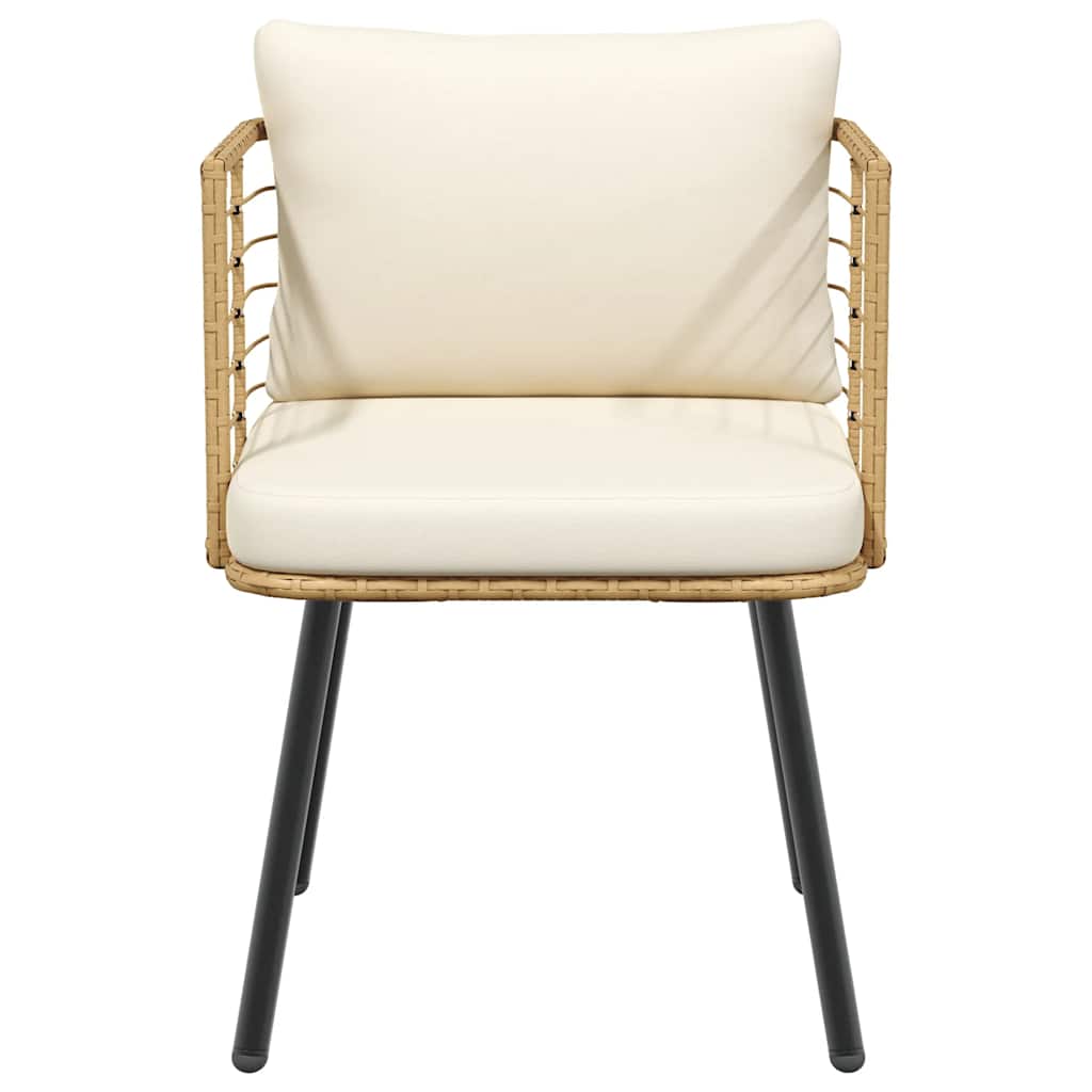 Sedie da Giardino 2pz con Cuscini Naturale in Polyrattan 3328657