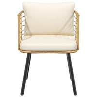 Sedie da Giardino 2pz con Cuscini Naturale in Polyrattan 3328657
