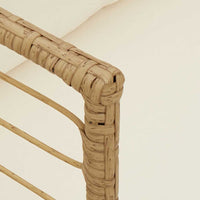 vidaXL Sedie da Giardino 2pz con Cuscini Naturale in Polyrattan