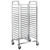 vidaXL Carrello Portateglie con 32 GN Contenitori 75x55x162,5 cm